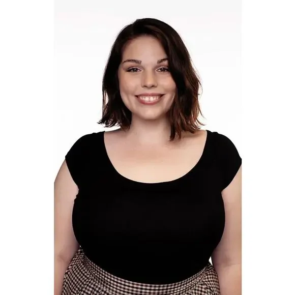 Retrolicious Retro Boat Neck Top in Black - Picture 3 of 10